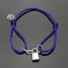 Tennis New Charity Edition Lock Head Cotton Rope Bracelet Couple Lock Head Red