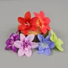 100 stcs kleurrijke kunstmatige bloemkop nieuwe stijlen kunstmatige orchidee zijden ambachtelijke bloemen voor bruiloft kerstkamer decoratie