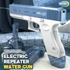 Gun Toys Space Electric Automatic Water Gun Storage Children Children Summer Beach Outdoor Fight Fantasy Toys for Boys Splashing Kid Gift 230419