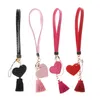 Love Heart Tassel Hand Wrist Lanyard Strap String For Phones For IPhone 7 8 X 6 For Xiaomi Camera USB Flash Drives Keychains