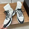 Designer fashion shoes women's senior casual shoes brand sports shoes couple Outdoor shoes boots 35-40 motorized car women's shoes color matching stretch Factory box