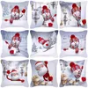 Kudde julpolyester kuddväskor söt tecknad snögubbe Santa Claus tryckfodral Xmas dekorativa kastkuddar