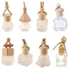 Voorraad Auto parfumflesje thuis diffusers hanger parfum ornament luchtverfrisser voor essentiële oliën geur lege glazen flessen FY5288 ss1117