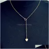 Pendant Necklaces Stainless Steel Delicate Love Heart And Moon Star Through Womens Necklace Available In Gold Sier Tones Drop Delive Dhqfi