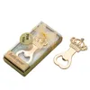 Diamond Crown Flaschenöffner Keychain Golden Creative Bierkorkenzieher Hochzeit Gästezubehör Geschenkbox Verpackung Küchenwerkzeuge