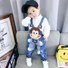 Overaller ienens småbarn spädbarn dungarees pojke långa byxor denim övergripande barn baby jeans jumpsuit höstbyxor 230419