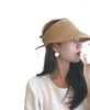 Breda randen hattar vuxen casual stråhatt sommar kvinnor semester strand solskade skydd mössor visir