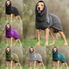 Vêtements pour chiens Vêtements pour animaux de compagnie Serviette de séchage Super absorbant Robe douce rapide Polyester Manteau de nuit chaud en plein air Marche 231118