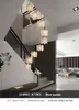 Kolye lambaları Nordic Dubleks Merdiven Uzun Avize Basit Postmodern Villa Yüksek Katlı Oturma Odası Işık Lüks Restoran Mağazası Spiral