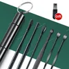 6 Pz/set Pulitore per Orecchie Earpick Sticks Strumento per la Rimozione della Cera Cura Detergente per le Orecchie Cucchiaio per la Rimozione del Cerume Curette Pulizia dell'orecchio Earpick Cura della Salute PersonaleCura dell'orecchio Bellezza