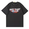Heren t-shirts galerijen Depts Designer Brand American Fashion Dept Atk Vintage Reverse Design Letter Print Short Sleeve High Street Loose T-Shirt