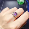 Cluster Ringe KJJEAXCMY Fine Jewelry Amethyst 925 Sterling Silber Edelstein Damen Ring Classic