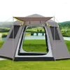 Палатки и укрытия прибытие Двойной слой 5-8 человек алюминиевые столбы Автоматическое ультралачное водонепроницаемое кемпинг палатка Большая беседка