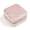 Jewelry Boxes Travel Veet Box With Mirror Gifts Case For Women Girls Small Portable Organizer Zipper Rings Earrings Necklaces Drop D Dhmma