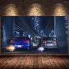 Tablolar Araba Duvar Sanatı Resim GTR R34 VS Supra Araç Modern Tuval Boyama Posteri Ve Baskı Oturma Odası Yatak Odası Ev Dekor Için