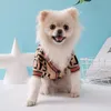 デザイナー犬の服冬の犬のアパレルジャック文字パターンソフトドッグセータークラシックペットカジュアルウェア服ファッションカーディガンセーターニットコートA418