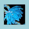 Party Masks Colored Ding Feather Gem Pearl Mask Fashion Women Halloween Mardi Gras Carnival Easter Christmas Costume Drop Delivery H Dhrpg