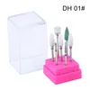 Set di frese combinate per manicure, kit di punte per trapano per unghie in ceramica Rimozione elettrica Strumenti per lucidare il gel Strumenti per unghie Accessori per trapano per unghie Punte Strumenti per nail art