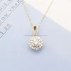 T pendel klassisk stil äkta solid diamanthalsband kvinnor smycken grossist kinesisk guld