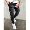 Jeans pour hommes Hommes Hip-Hop Pantalon Big Pocket Skinny Zipper Slim Haute Qualité Casual Sport Corset