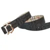 Burrberrry Beltes Top Quality Luxury Designer Belt Mens Femmes Femmes Lettre Boucle Stripe Patché