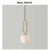 Pendant Lamps Geometry Design Glass Metal LED Suspension Luminaire Minimalist Unique Home Interior Chandelier Ceiling Light Eco Friendly