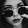 선글라스 BEGREAT 빈티지 메탈 프레임 디자이너 Steampunk Goth 고글 라운드 플립 업 선글라스 여성용 남성용 UV400