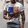 T-shirts pour hommes Mode d'été Hommes T-shirt 3D Auto Highway Moto Biker Hip Hop Tee Top surdimensionné pour vêtements vintage Streetwear