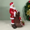 Dekorativa föremål Figurer Saakar 30cm Harts Santa Claus For Home Desktop Closet Pise Staty Navidad Christmas Interior Decor Season Gifts 231118