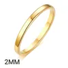 2mm 4mm 6mm 8mm Stainless Steel Wedding Ring for Women Flat Finger Rings Fashion Bijoux Femme Engagement Jewelry Fashion JewelryRings Jewelry Accessories