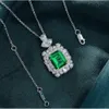 2023 Ins Hot Sale Style Valentines Gift Emerald Pendant Pendant Lab Grown Diamond