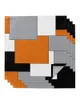 Tafel servet 4 stks oranje zwart grijs abstract vierkant 50 cm feest bruiloft decoratie doek keuken diner serveer servetten