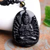 Pendant Necklaces Natural Obsidian Thousand-Handed Avalokitesvara Necklace Fashion Men And Women's Boutique Jewelry Thousand-Hande