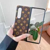 Moda Mektubu Samsung Zfold için Telefon Kılıfları 3 3. Nesil Telefon Kılıfı W22 Fold Floral Cilt Katlanır Ekran Koruyucu F9260 En İyi Kalite