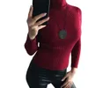 Camisa feminina mivmiv designer de moda marca superior à venda 2019 primavera feminina malha gola alta camisola casual macio-pescoço jumper moda magro femme elasticidade pullovers