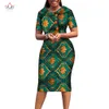 Ethnische Kleidung Afrikanische Druckkleider für Frauen Kurzarm Middress Dashiki Traditionelle Kleidung Knielange afrikanische Kleidung für Damen WY6482 230419