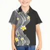 Men's Casual Shirts Polynesian Tribal Tongan Totem Tattoo Tonga Prints Children's Place Baby And Toddler Boys Short Sleeve Button Down