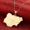 Pendant Necklaces Nigeria Map Country Maps Africa Nigerians With City Name Jewelry