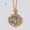 2023 novo designer anel pingente colares romano prata moeda colar feminino seiko simples moda corrente redonda marca estilo antigo y0lh
