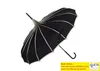 Creative Design Black And White Striped Golf Umbrella Longhandled Straight Pagoda Umbrella