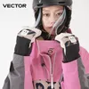 Skidhandskar Vector Women Professional Five Finger Ski Gloves Ultralight Thicken Warm Winter Fleece Mitten Handskar Vattentäta snowboardhandskar 231118