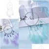 Party Decoration Hand Knitting Dreamnets Room Blue Purple Wind Chime Pendant Home Furnishing Lovely Style Dreamnet Creative 6 8Mg L1 Dhfhq