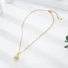 Ketting voor dames Designer sieraden Dames vergulde sierlijke gouden ketting Damesmode Luxe kettingen Vrouw Diamant Liefde Hanger Vakantiegeschenken SYXG231