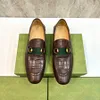 27Model Men Designer Dress Shoes Oxfords äkta läder italienska lyxiga formella skor för Man Party Classic Black High Korean 2024