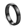 2/4/6/8mm de anel preto homens mulheres polidas tungstênio carboneto anel de noivado da aliança de casamento Nome do amante unissex/data de joalheria de joias de moda de moda