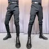 Erkek Suit 2023 Bahar Sonbahar Erkekler Sıradan Pantolon İş Streç İnce Uygun Elastik Bel Jogger Kore Klasik Katı Pantolon Erkek J17