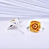 Boucles d'oreilles Vendimia élégant mignon couleur Rose fleur pour femmes alliage romantique délicat oreille manchette bijoux cadeau