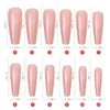 False Nails 240pcs/Boxed Full Cover Press On Nail Tips Mixed Color Ballet Coffin Fake Gel Art Extension Set