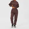 Özel Kadın Spor giyim artı Boyut Sıradan Polar Sweetpants Nefes Alabilir Joggers Hoodies İki Parçalı Spor Takım Sweatshirt