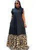 Abbigliamento etnico Lungo Maxi abito africano Donna Stampa leopardata Patchwork Abiti Africa Abbigliamento Moda estiva Streetwear Abito africano Vestidos 230419